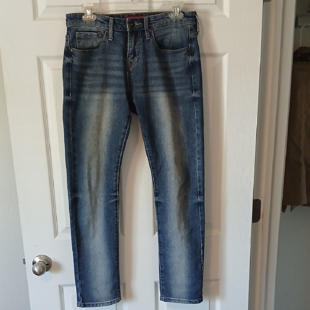 Guess Denim Blue Jeans Distressed Details. Medium Rise Skinny Scotch Fit 29×30